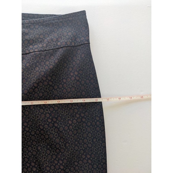 Orvis Pull On Pants Navy Burgundy Print 10 Stretch Comfort Skinny Tie Print - Picture 5 of 8